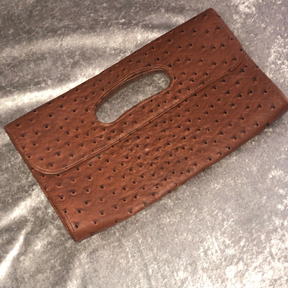 Brown clutch purse
